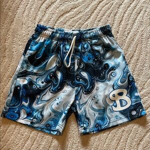 Bucket squad Blue Swirl Kids Shorts